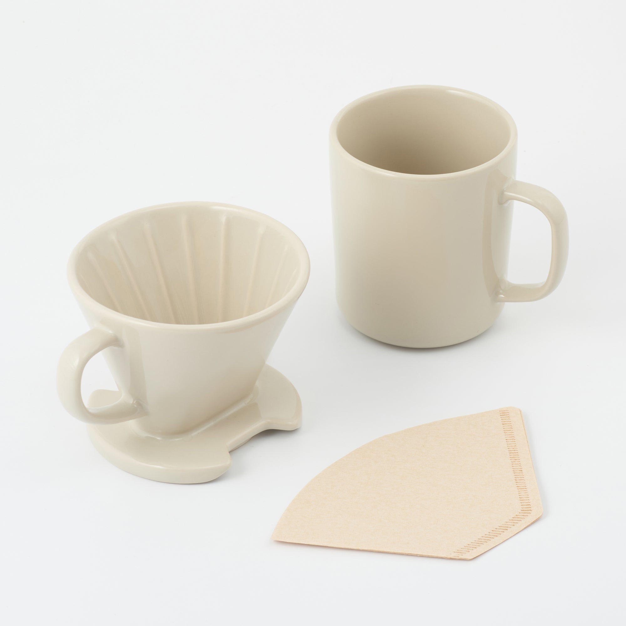 Stoneware Coffee Dripper - Gray Beige - Image 6