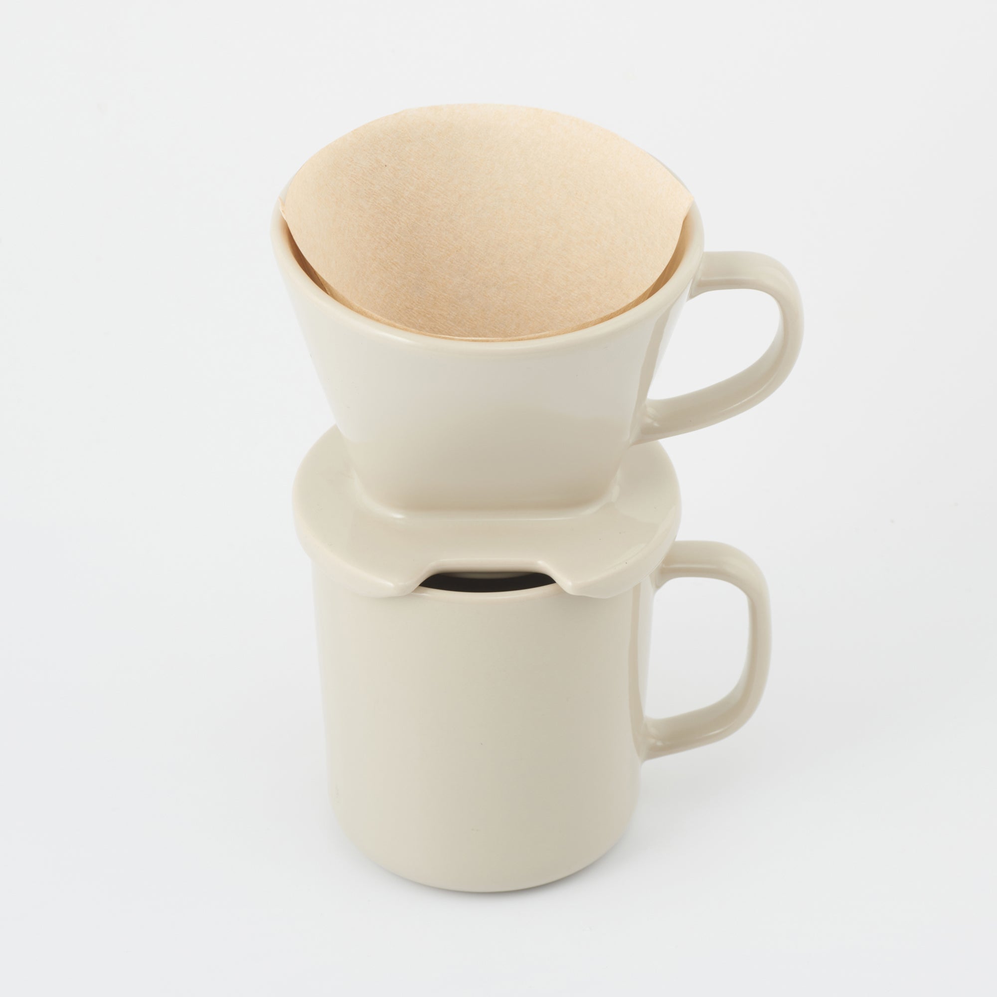 Stoneware Coffee Dripper - Gray Beige - Image 7