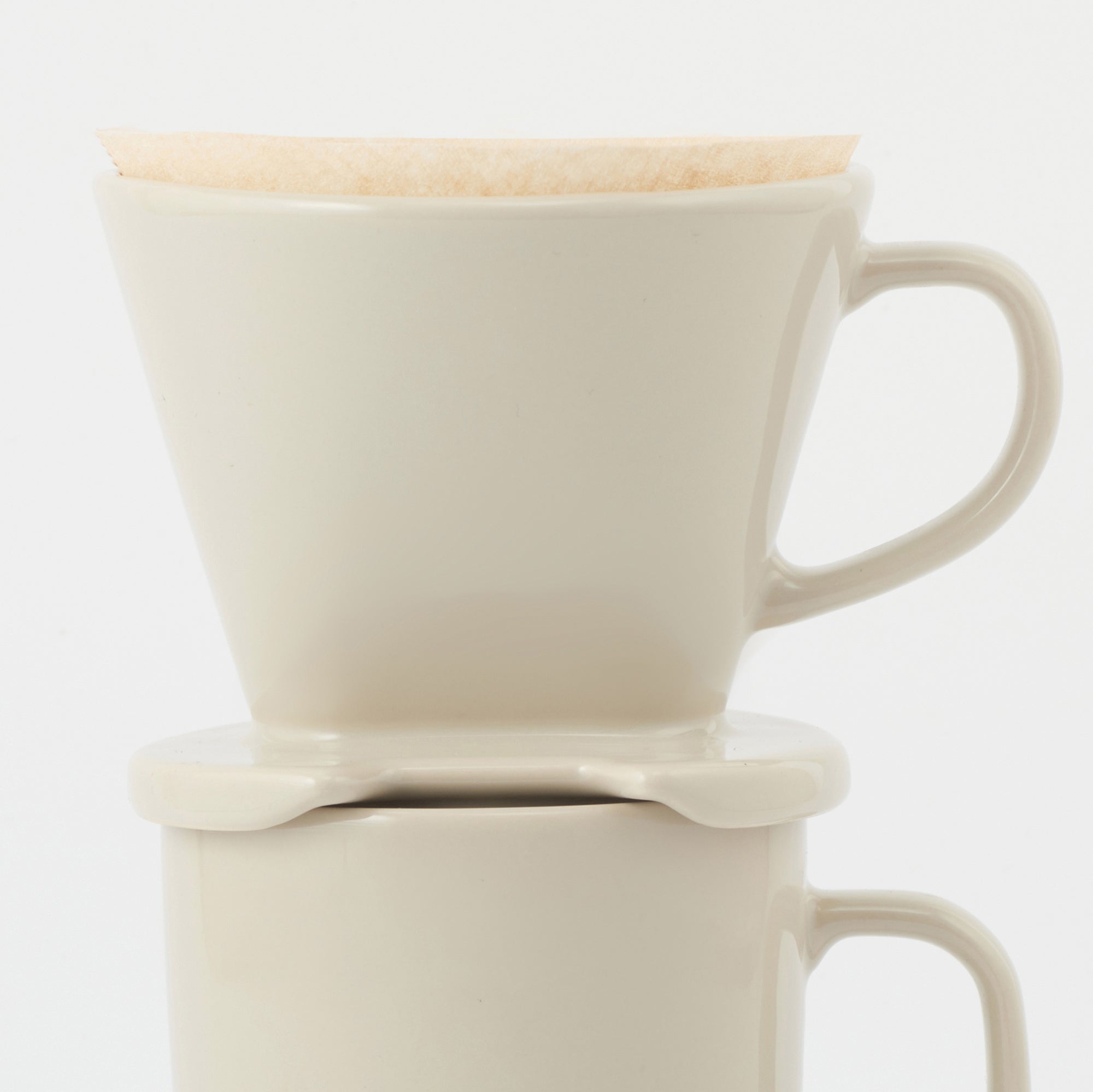 Stoneware Coffee Dripper - Gray Beige - Image 8