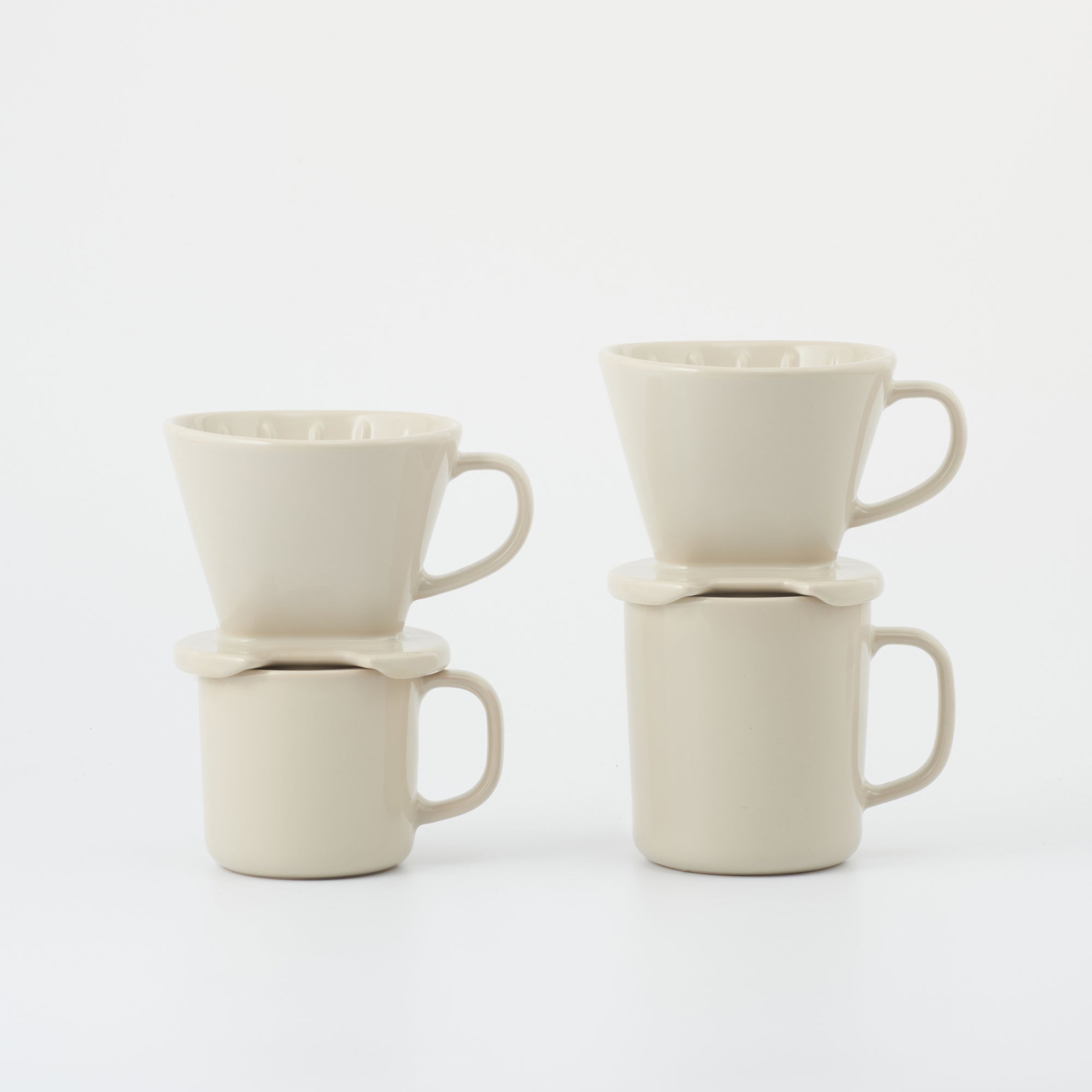 Stoneware Coffee Dripper - Gray Beige - Image 11