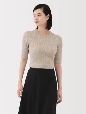Lyocell Blend Half Sleeve Sweater