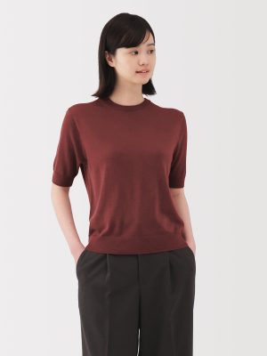 Wool Half Sleeve Sweater