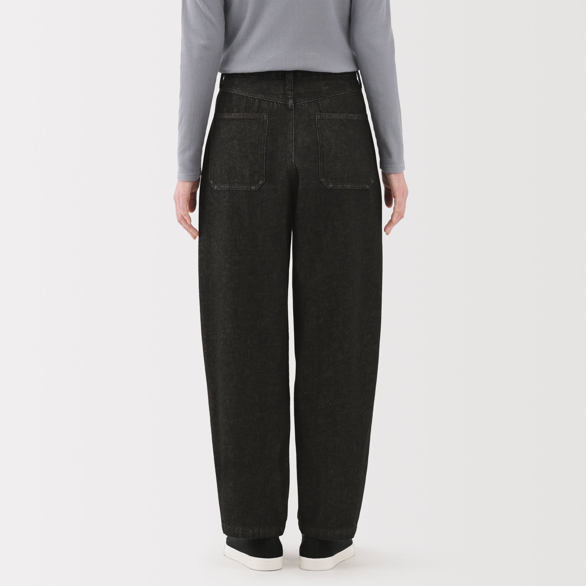 Kapok Blend Denim Barrel Pants - Image 6