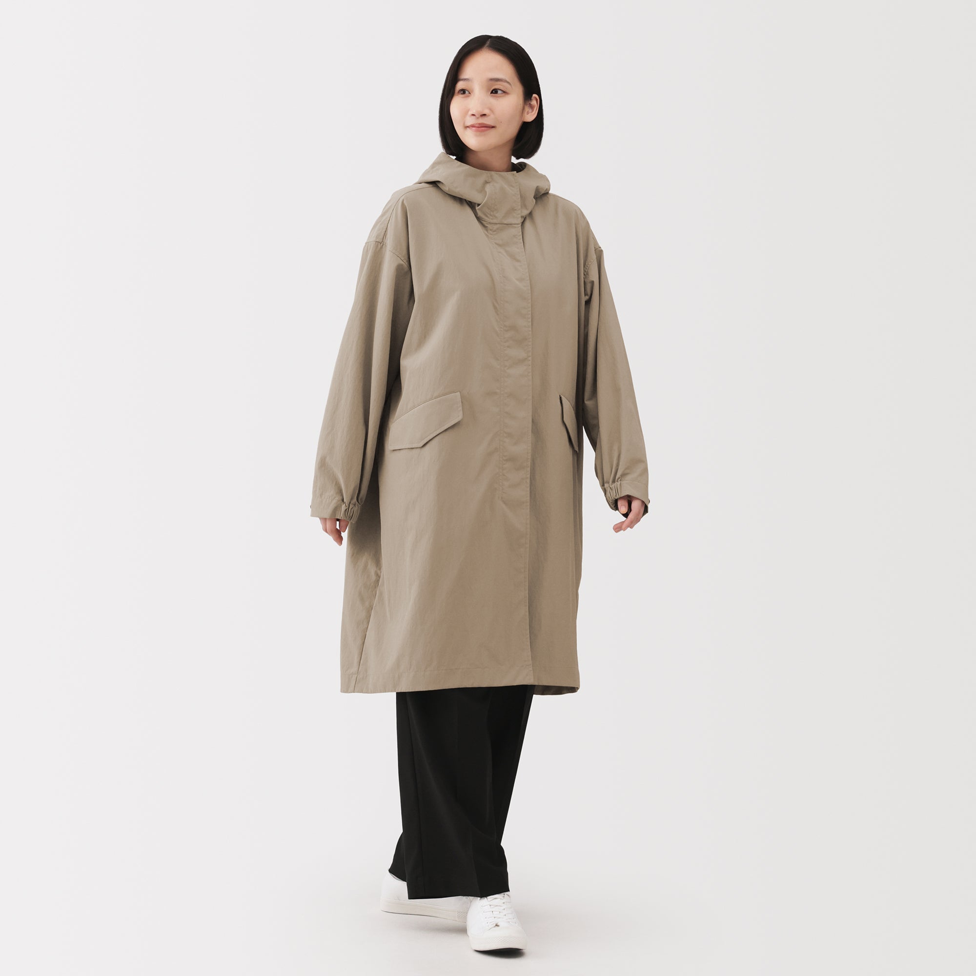 Water-Repellent Hooded Long Coat - Image 15