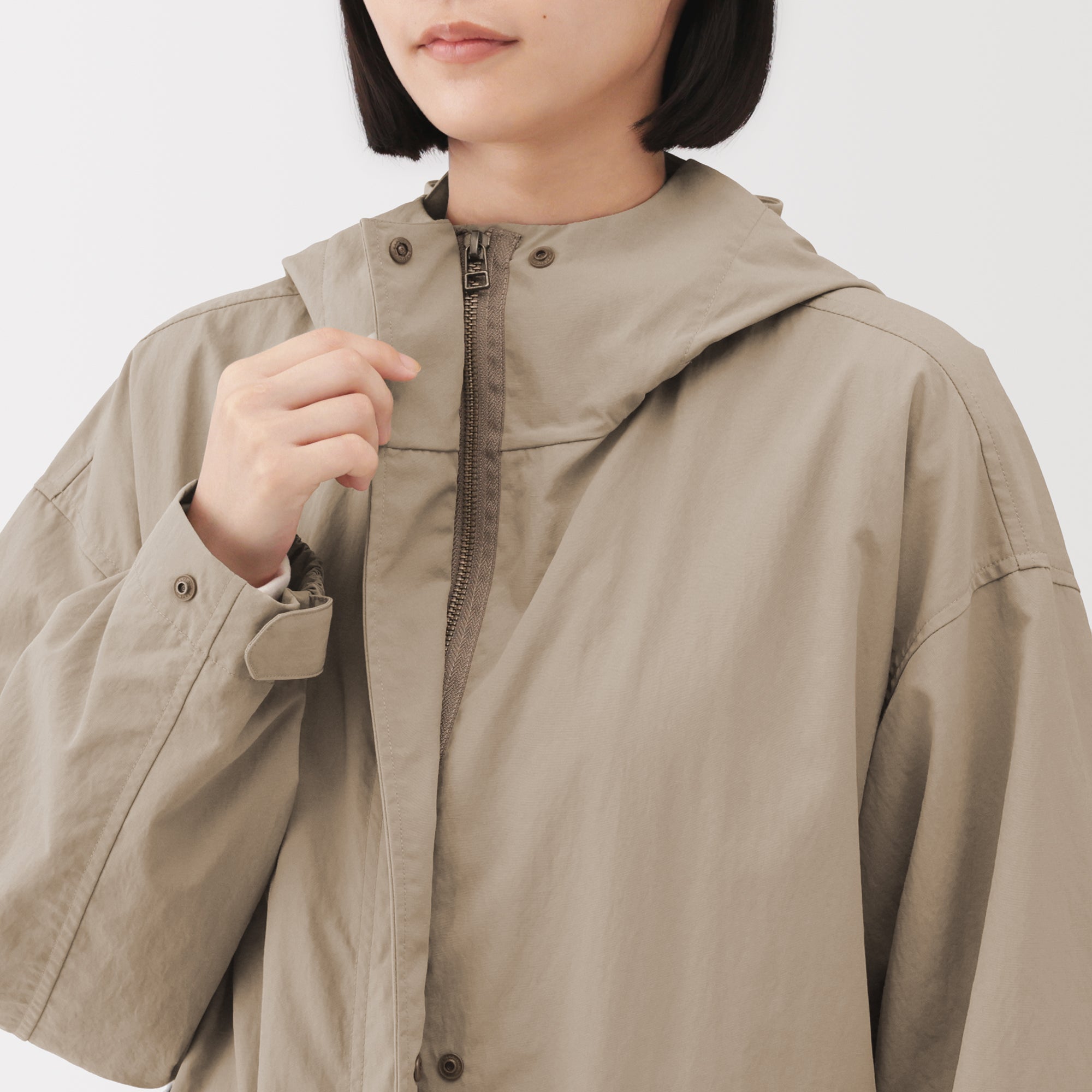 Water-Repellent Hooded Long Coat - Image 30