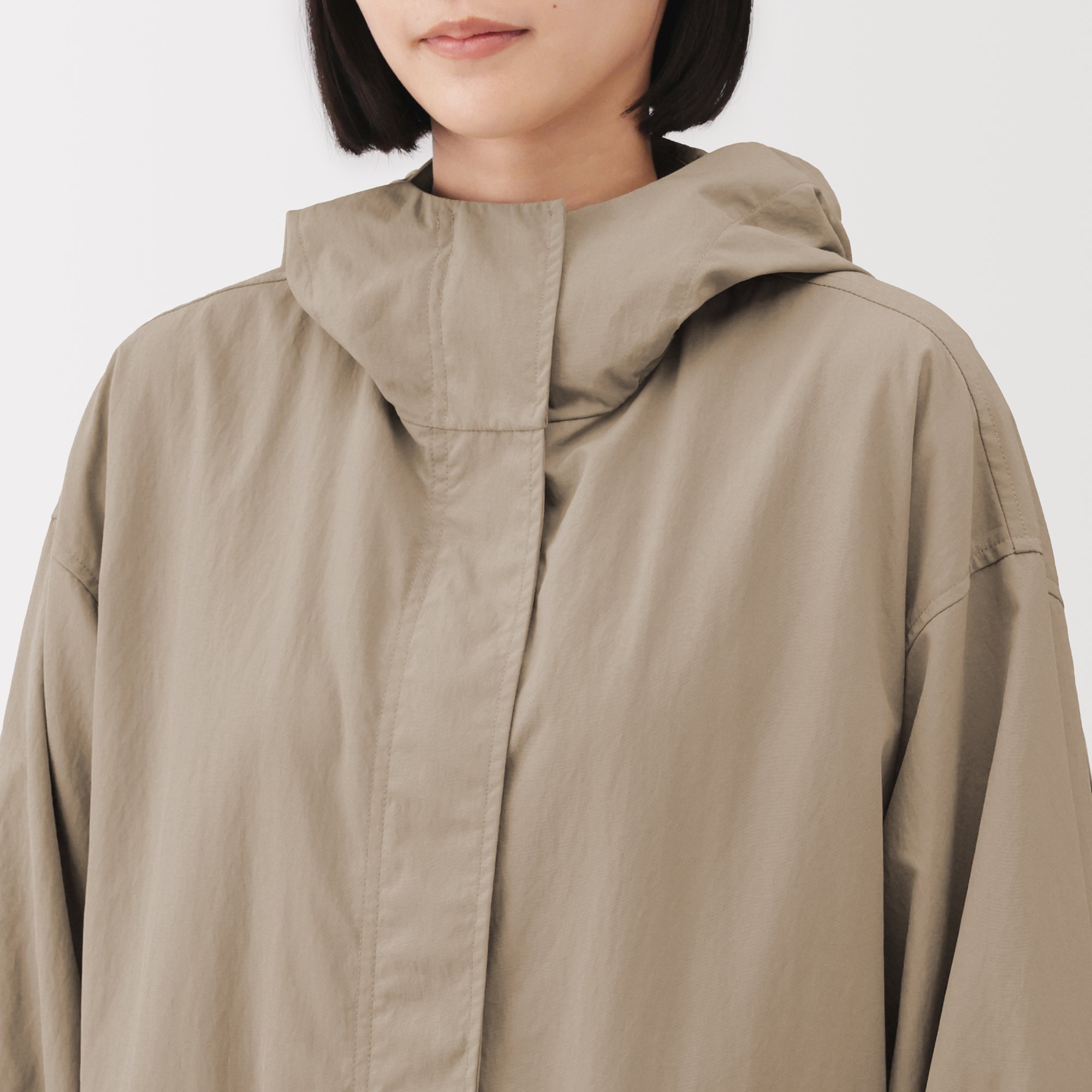 Water-Repellent Hooded Long Coat - Image 7