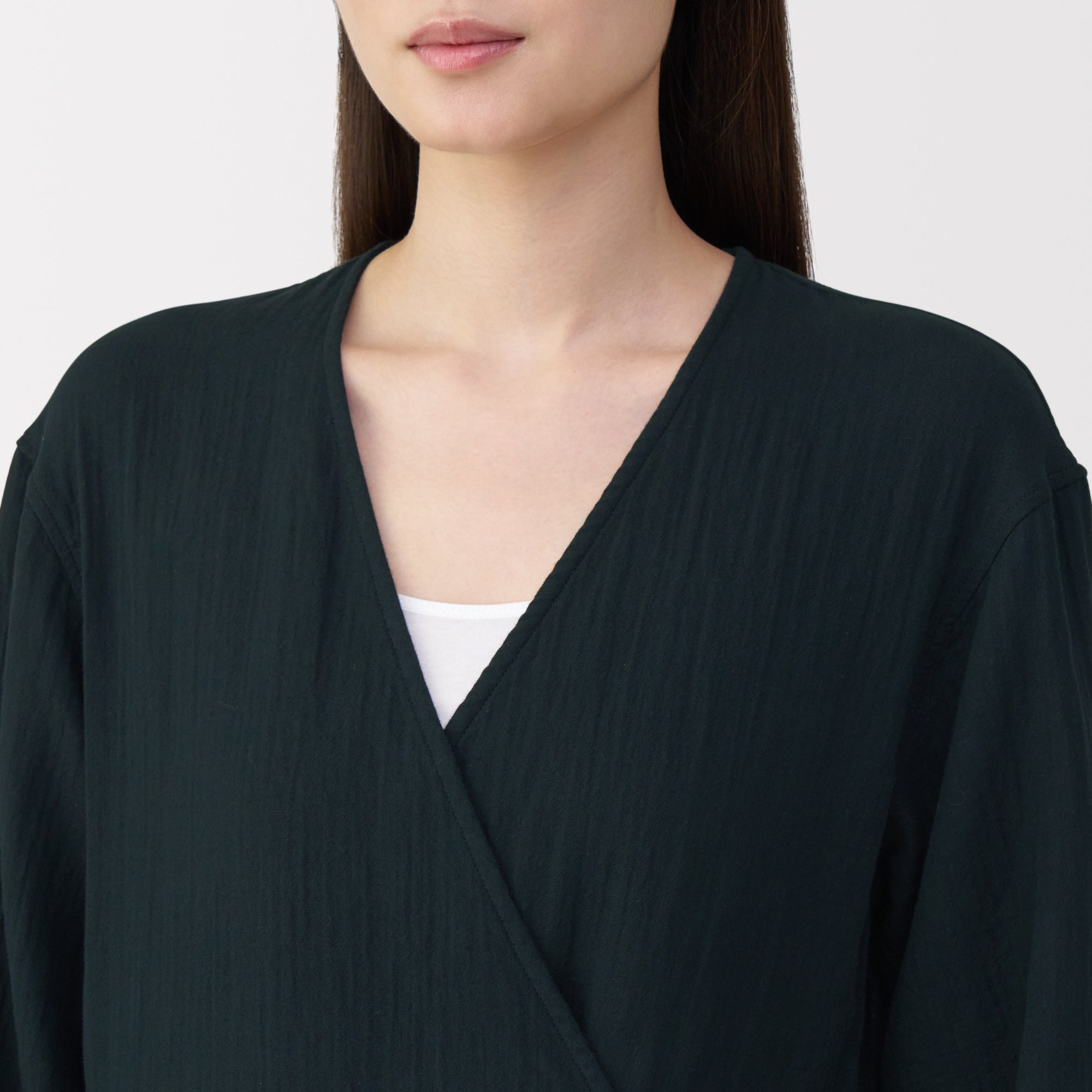 Crepe Gauze Long Cardigan - Image 16
