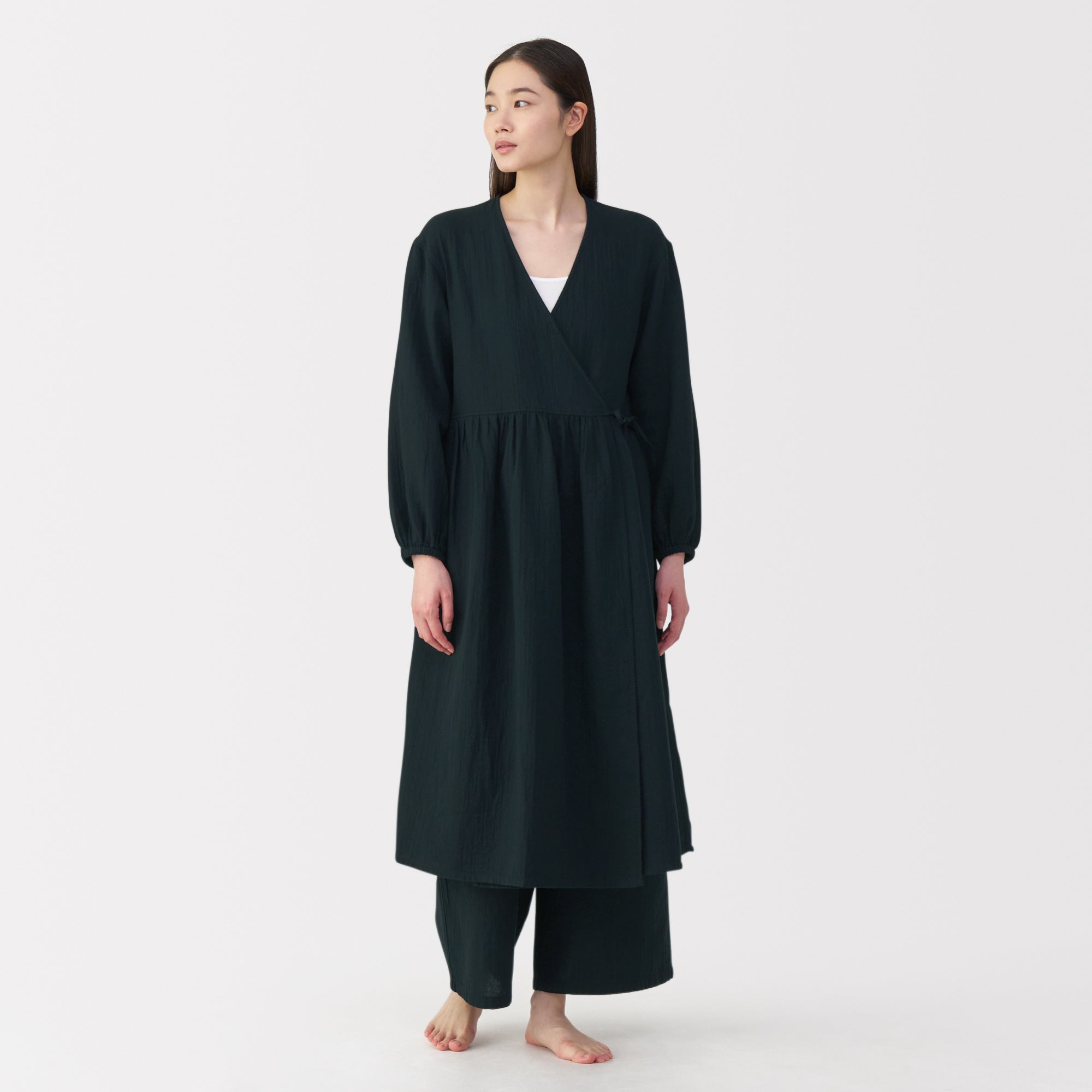 Crepe Gauze Long Cardigan - Image 12