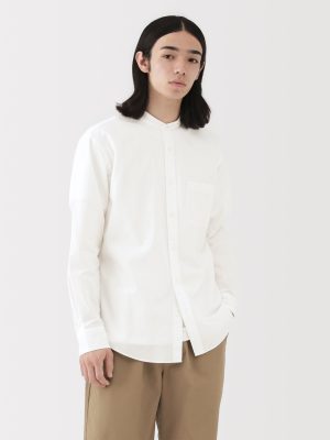 Broadcloth Stand Collar Shirt