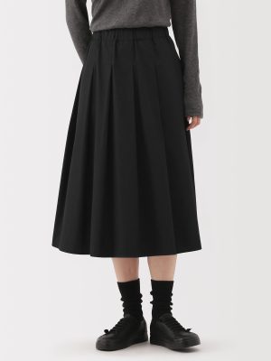 Labo Polyester Cotton Tuck Skirt