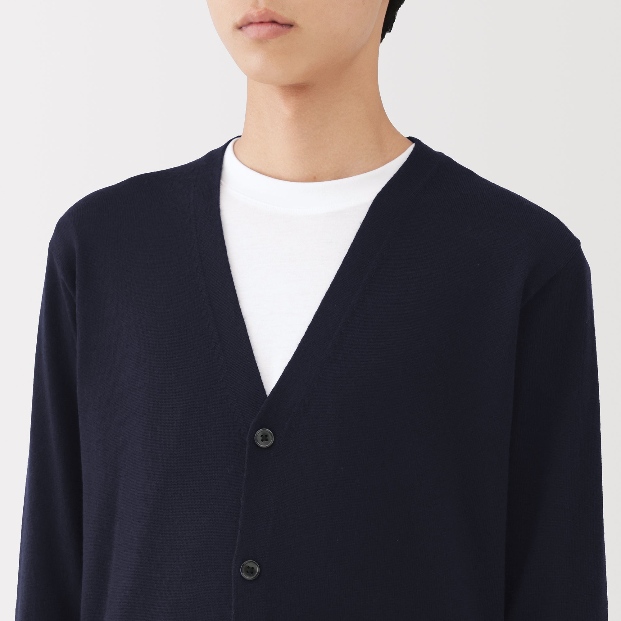 Wool V-Neck Cardigan - Image 7