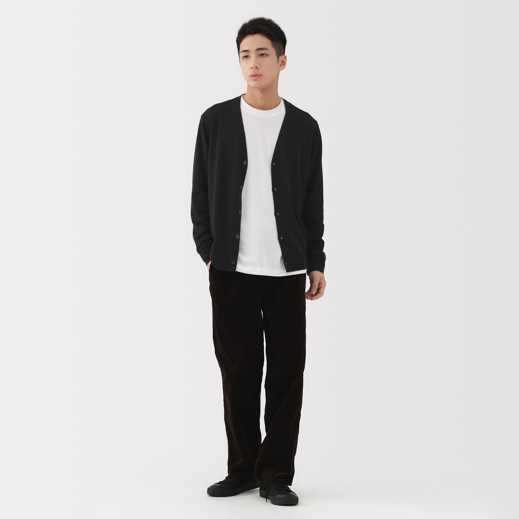 Wool V-Neck Cardigan - Image 11