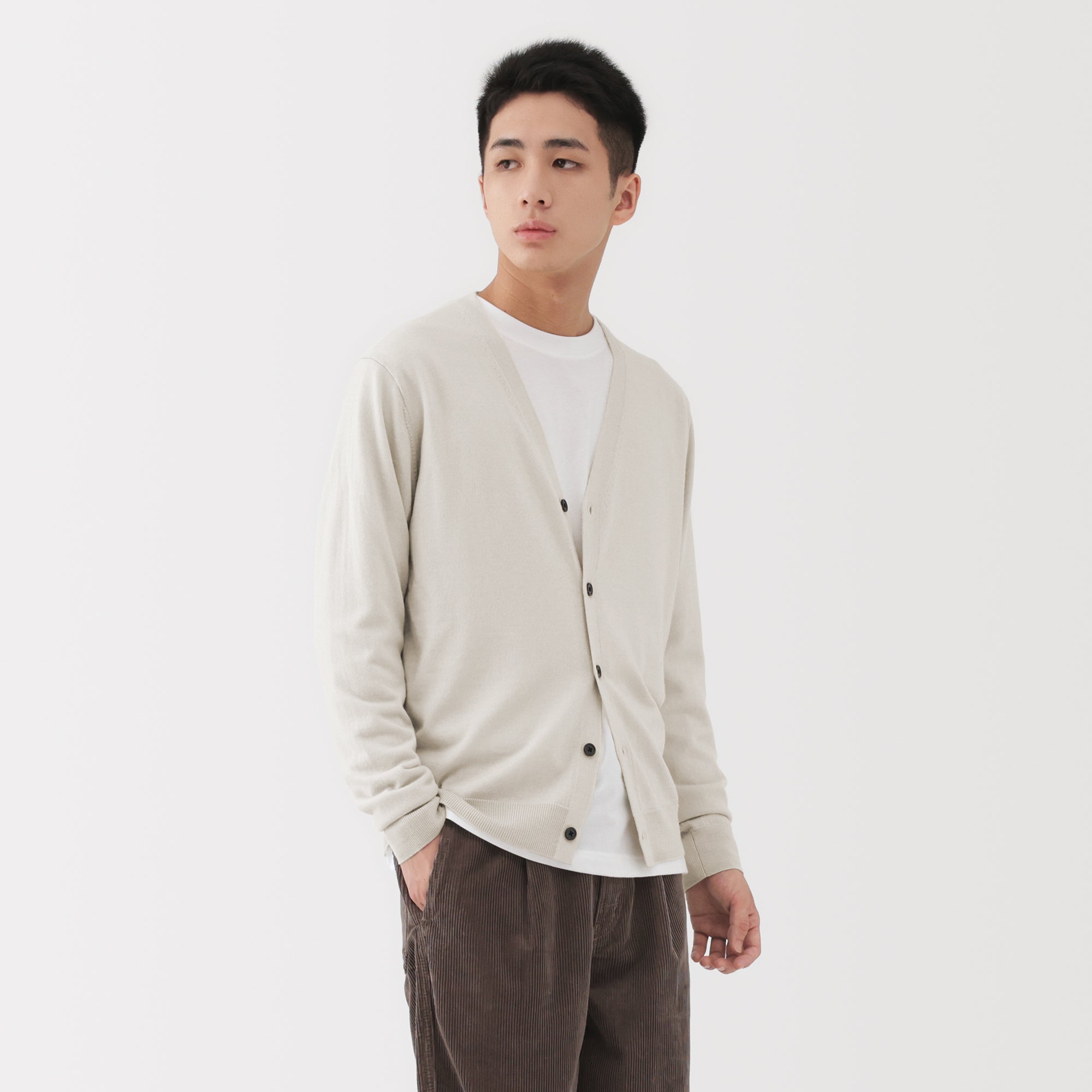 Wool V-Neck Cardigan - Image 17