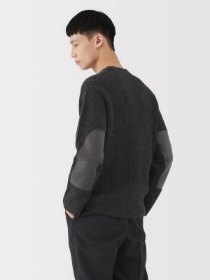 Labo Merino Wool Elbow Patch Sweater