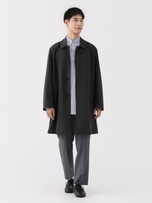 Water Repellent Stand Fall Collar Coat