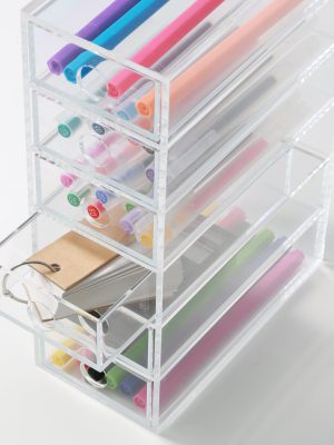 Acrylic Storage 6 Drawers Cubby