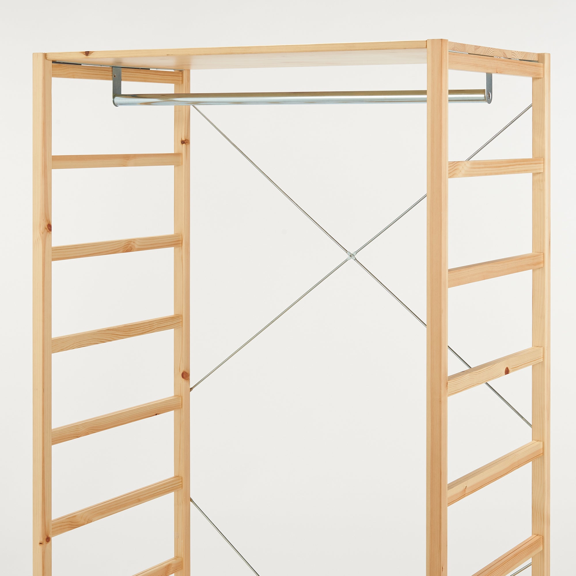 Pine Shelf Unit - Hanging Rail - Wide - Image 2