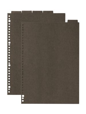 A4 Paper Binder Divider Dark Gray - 30 Holes (5 Pack)