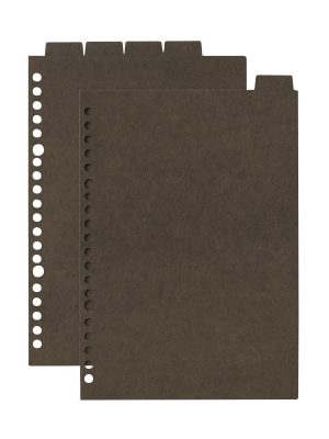 A5 Paper Binder Divider Dark Gray - 20 Holes (5 Pack)