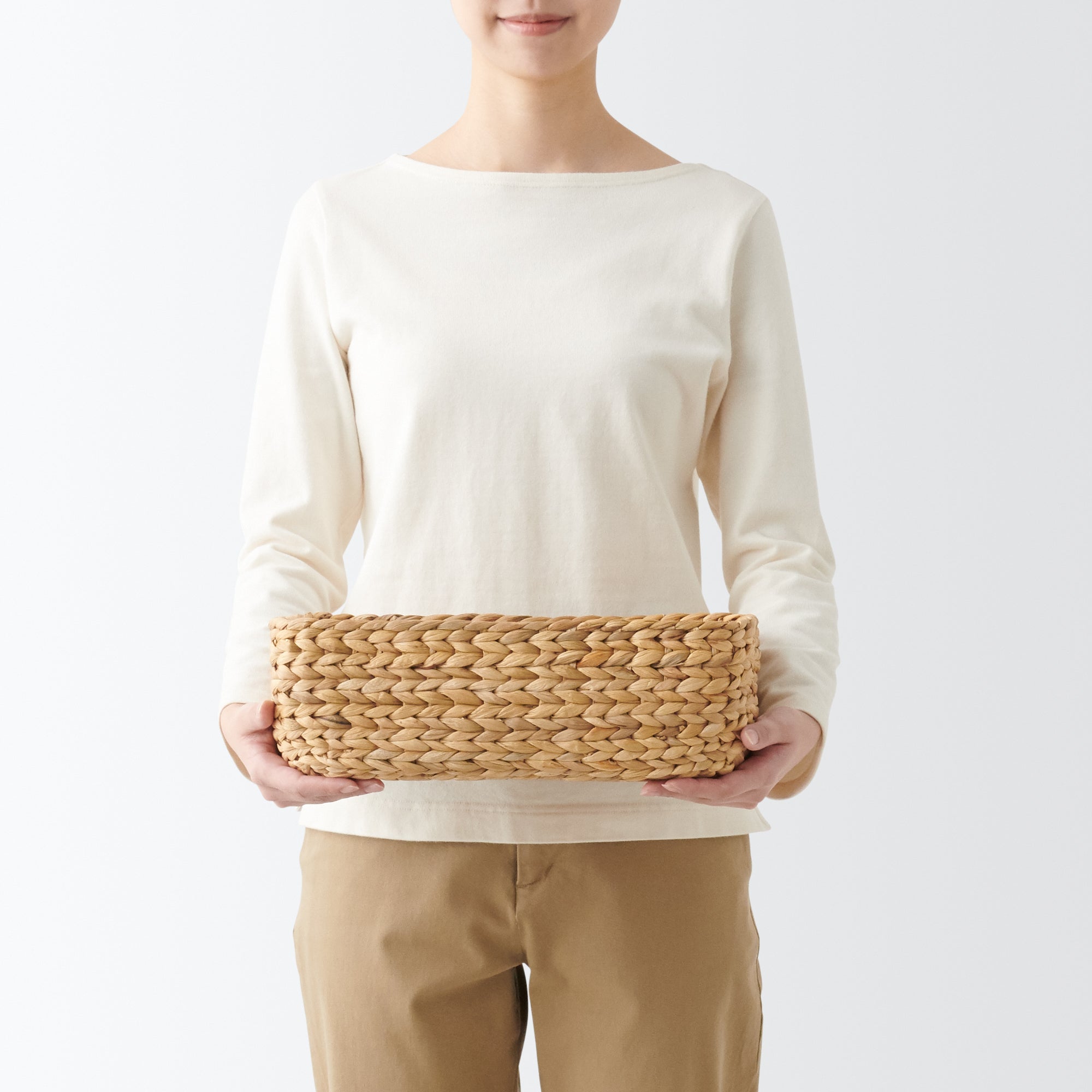Water Hyacinth Basket - Rectangle - Small W13.4 x D9.1 x H4.7 - Image 2