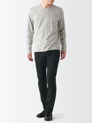 Men's Super Stretch Denim Skinny Pants Black (L 30inch / 76cm)