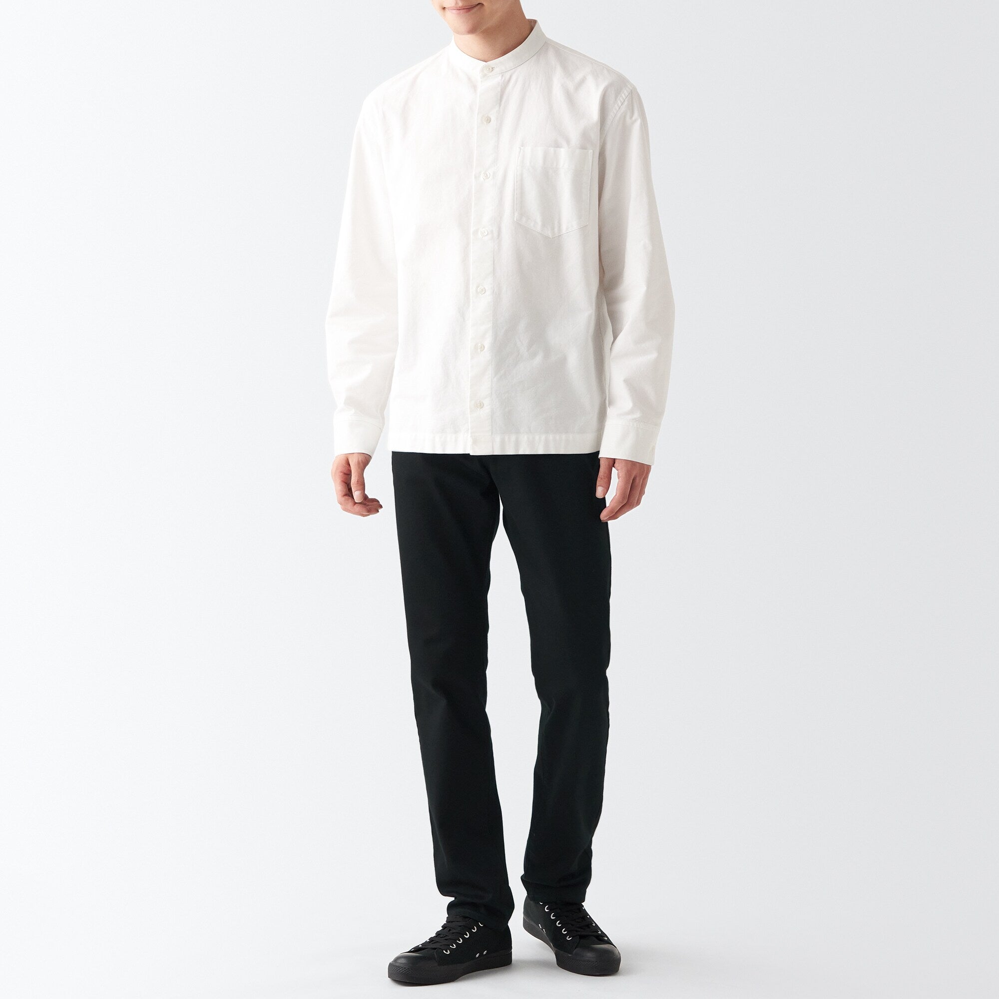 Men's Stretch Denim Slim Pants Black (L 32inch / 82cm)