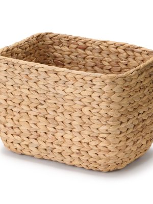 Water Hyacinth Basket - Rectangle - Large W13.4 x D9.1 x H9.4