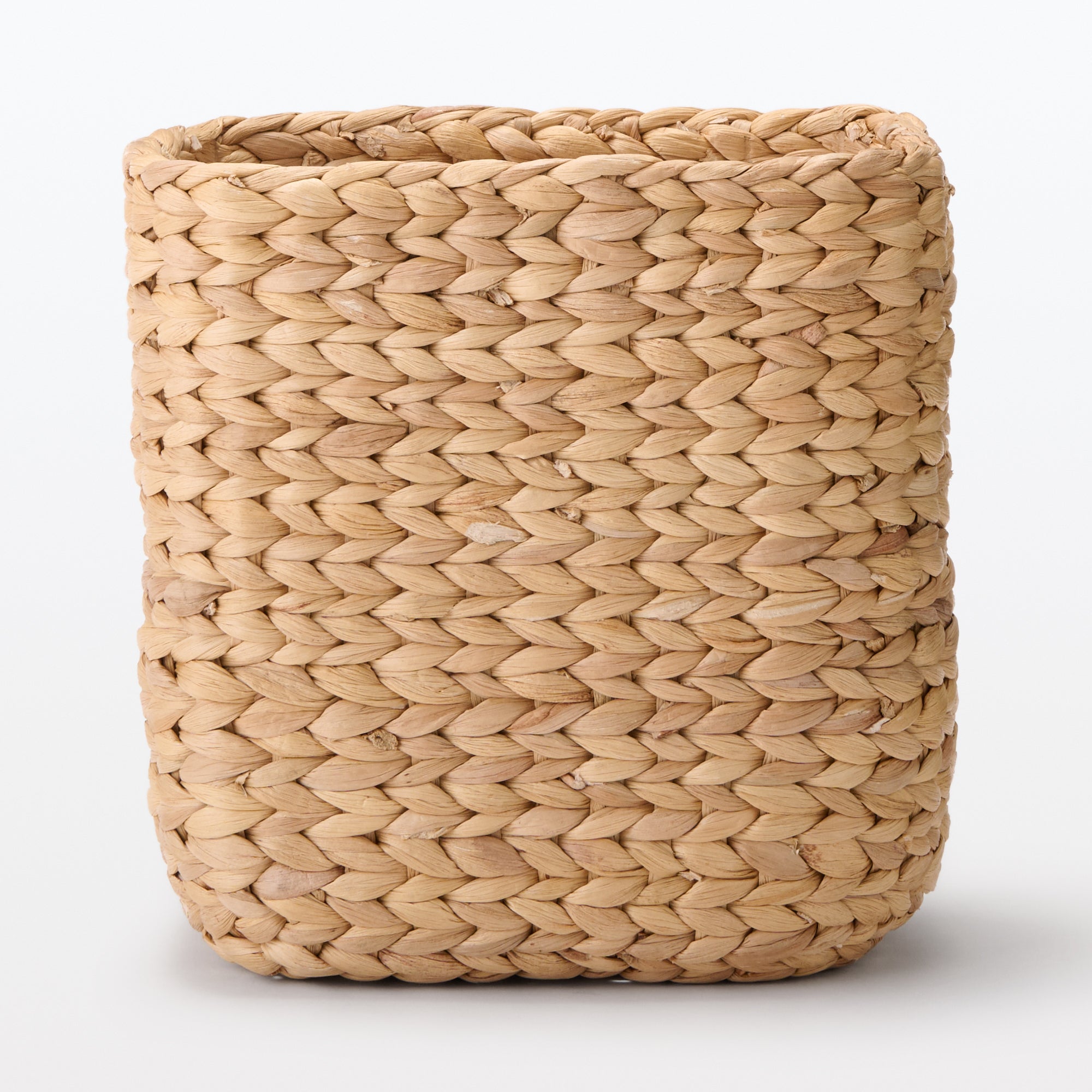 Water Hyacinth Basket - Rectangle - Large Half W6.7 x D9.1 x H9.4 - Image 4