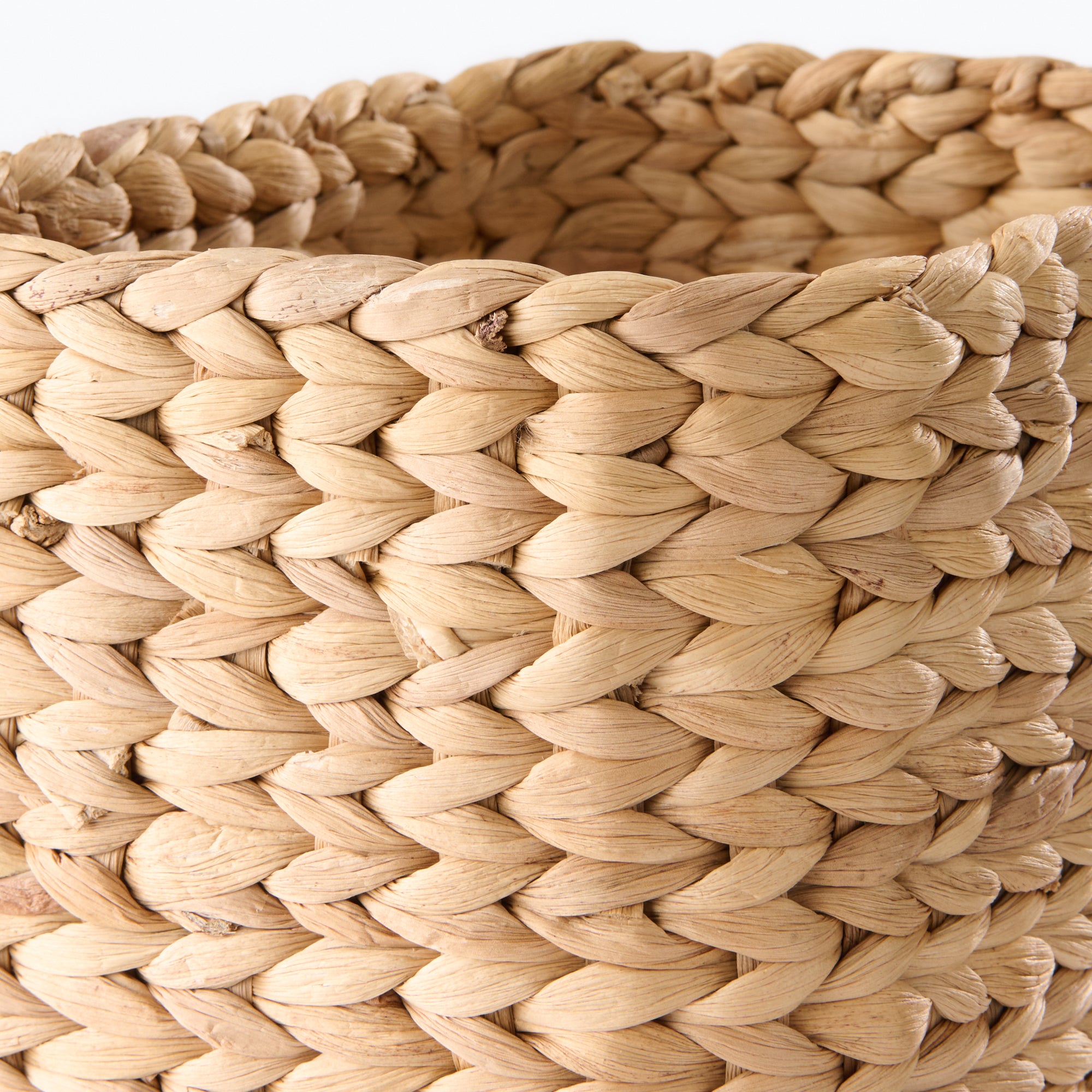Water Hyacinth Basket - Rectangle - Large Half W6.7 x D9.1 x H9.4 - Image 6