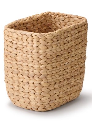 Water Hyacinth Basket - Rectangle - Large Half W6.7 x D9.1 x H9.4