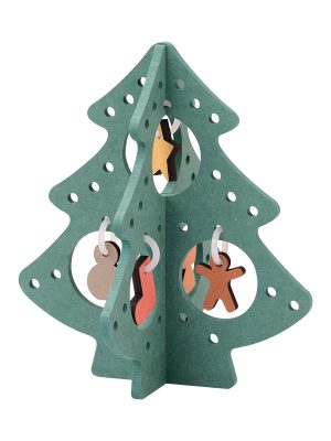 Color MDF Christmas Tree - Green - Small