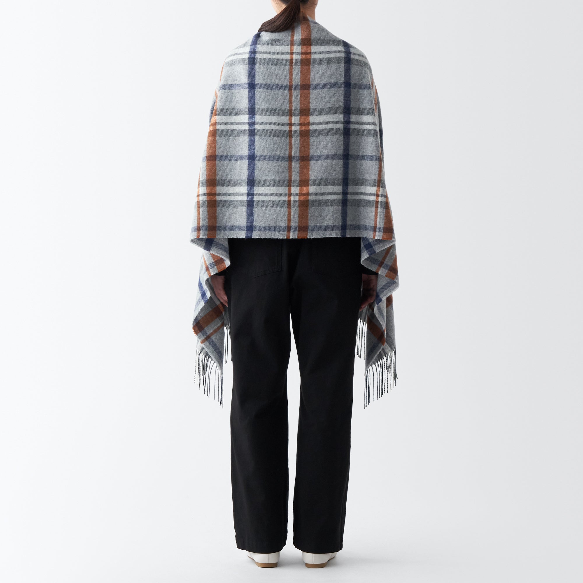 Wool 2-way Large Stole - Patterned - Image 25