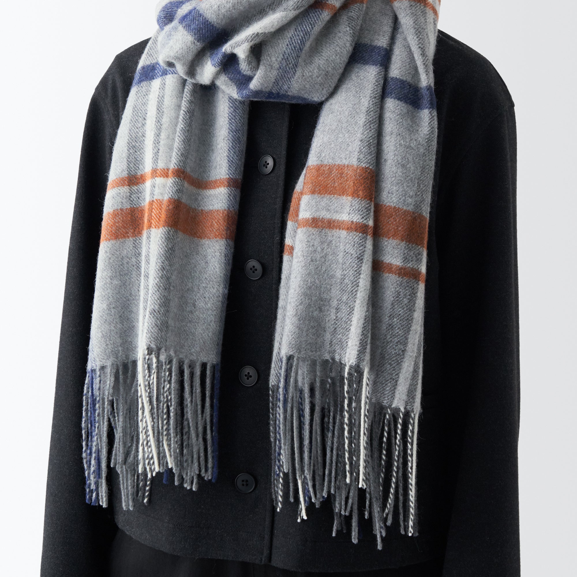 Wool 2-way Large Stole - Patterned - Image 26