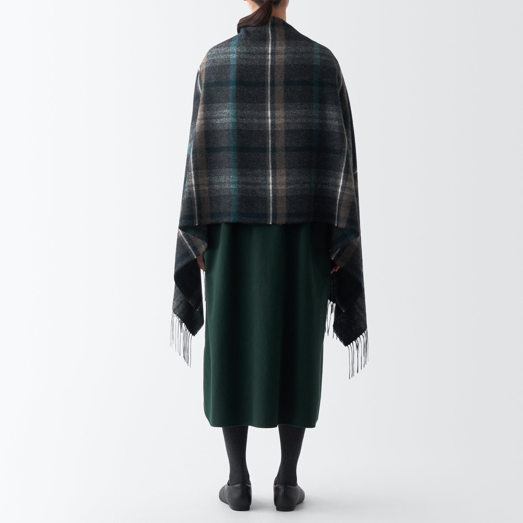 Wool 2-way Large Stole - Patterned - Image 34