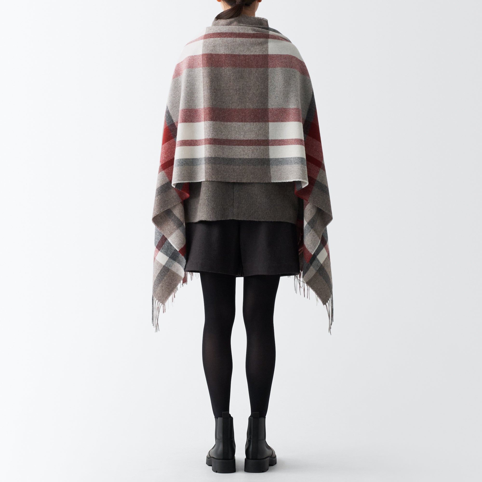 Wool 2-way Large Stole - Patterned - Image 7