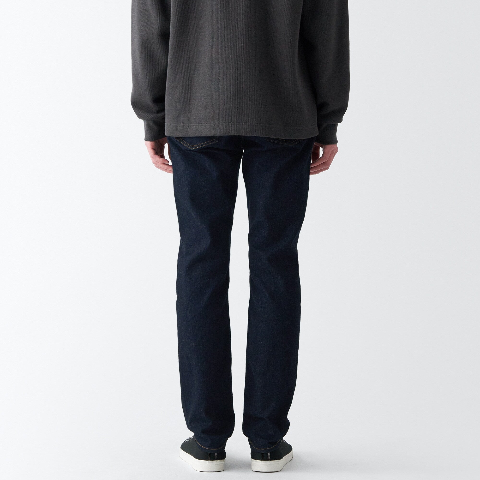 Men's Stretch Denim Slim Pants Dark Navy (L 30inch / 76cm) - Image 6