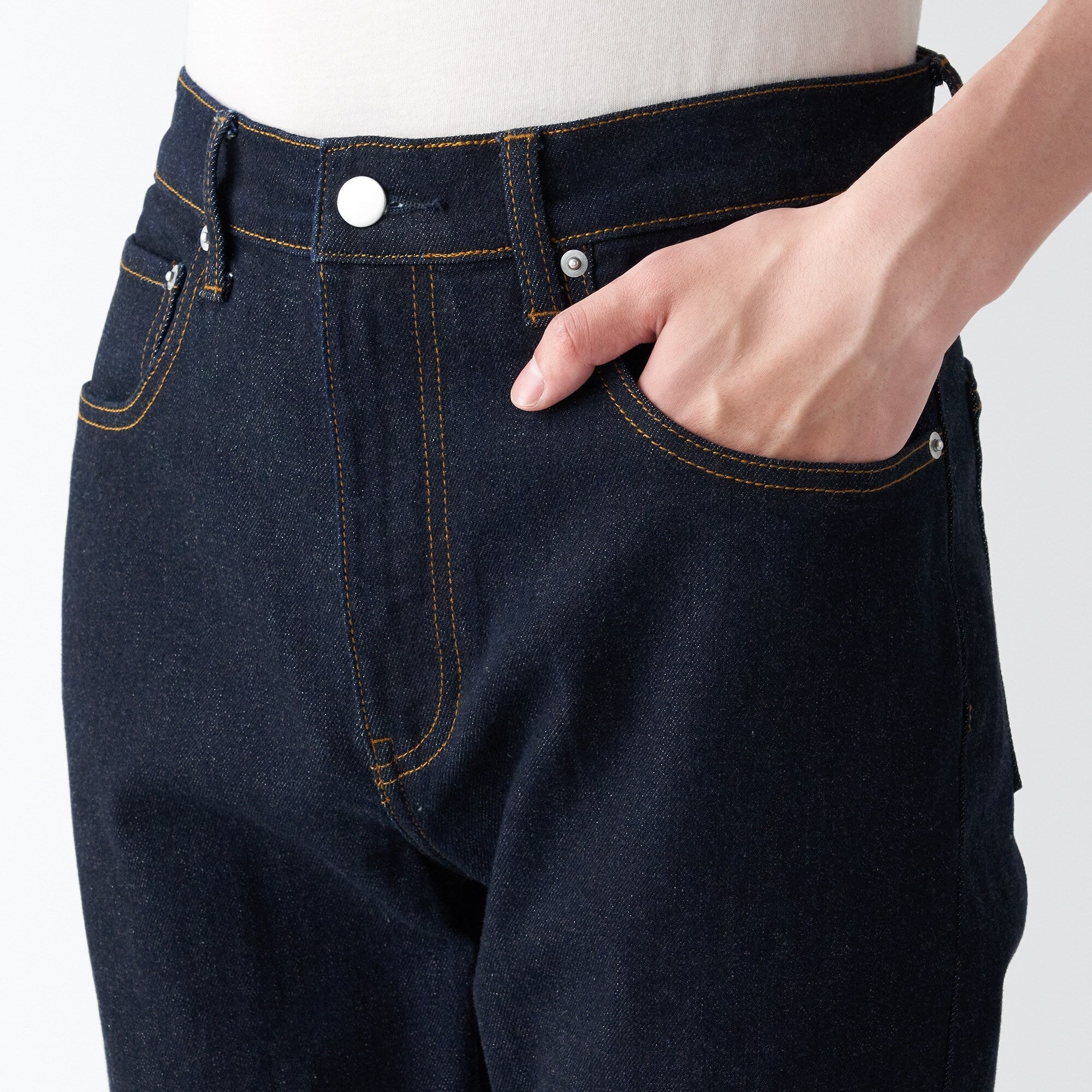 Men's Stretch Denim Slim Pants Dark Navy (L 30inch / 76cm) - Image 7