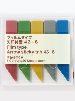 Arrow Sticky Tab Film Type 5 Color Set 1.7 x 0.3