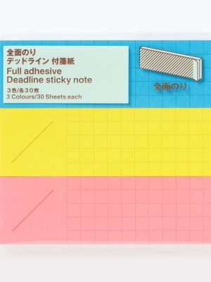Full Adhesive Deadline Sticky Note 3 Color Set