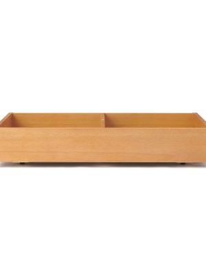 [HD] Rubberwood Wooden Bed Storage Box with Divider