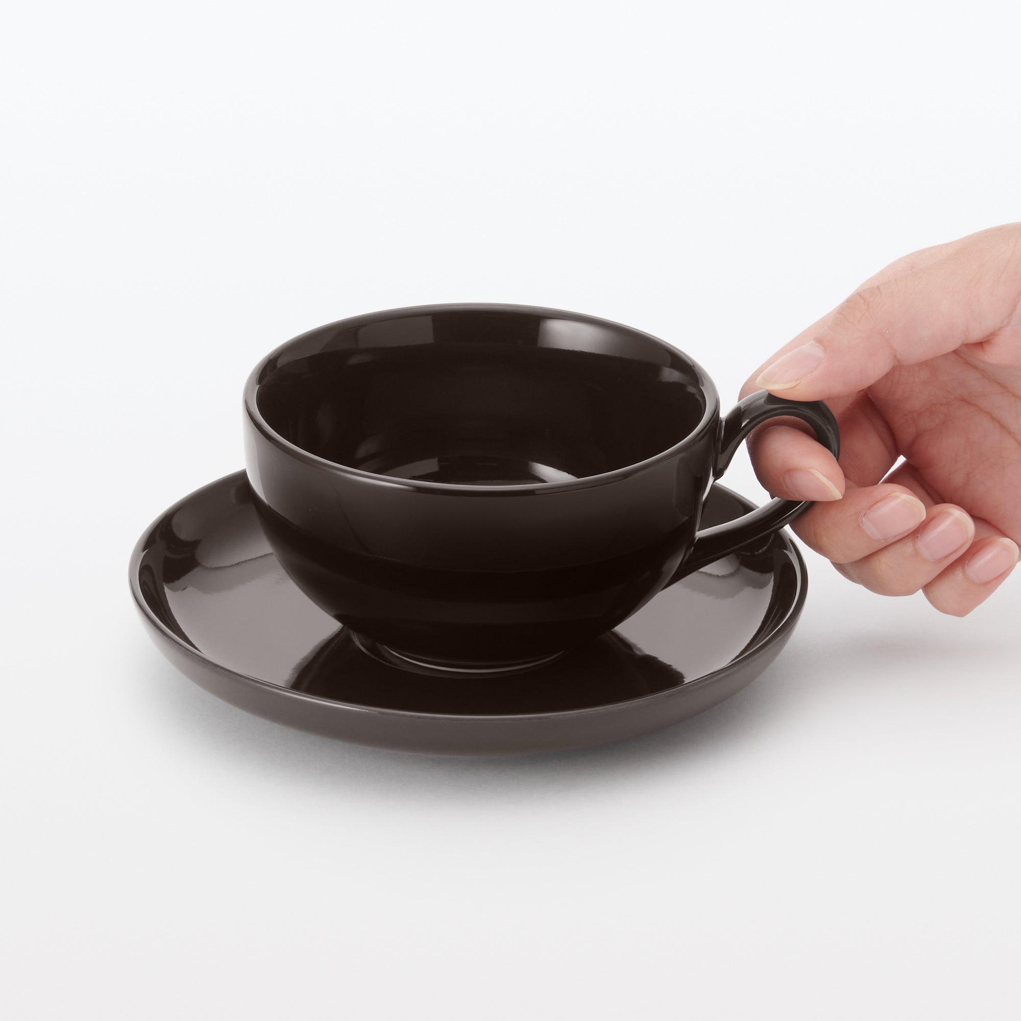 Everyday Tableware Tea Saucer - Dark Brown - Image 6