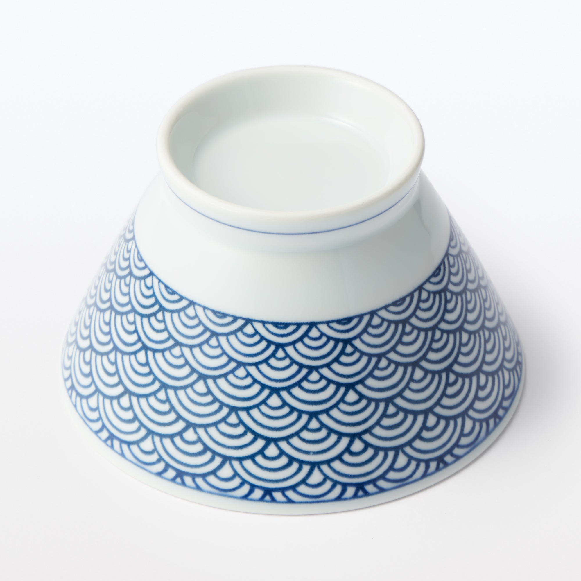 Hasami Ware Rice Bowl - Wave Pattern - Image 8