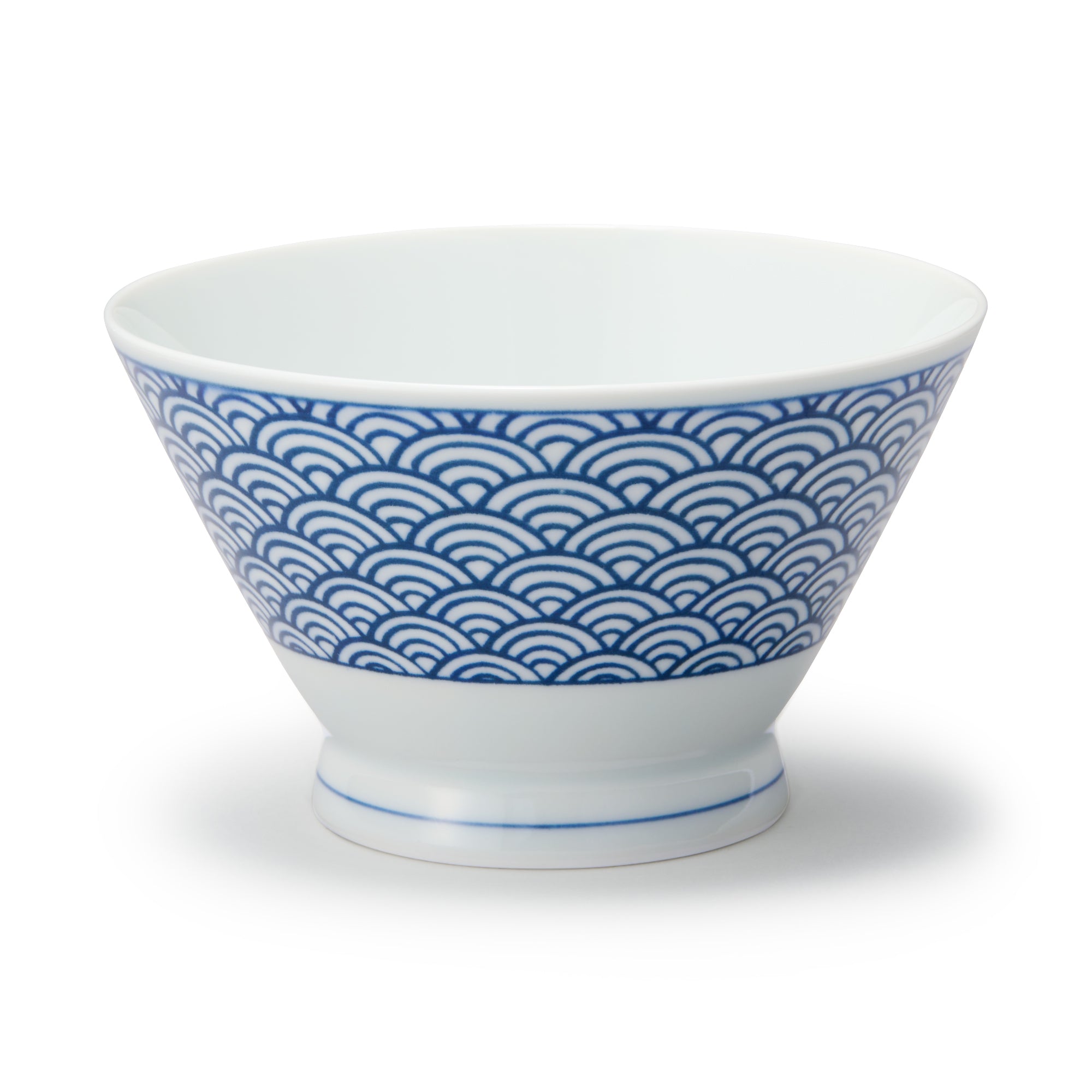 Hasami Ware Rice Bowl - Wave Pattern - Image 10