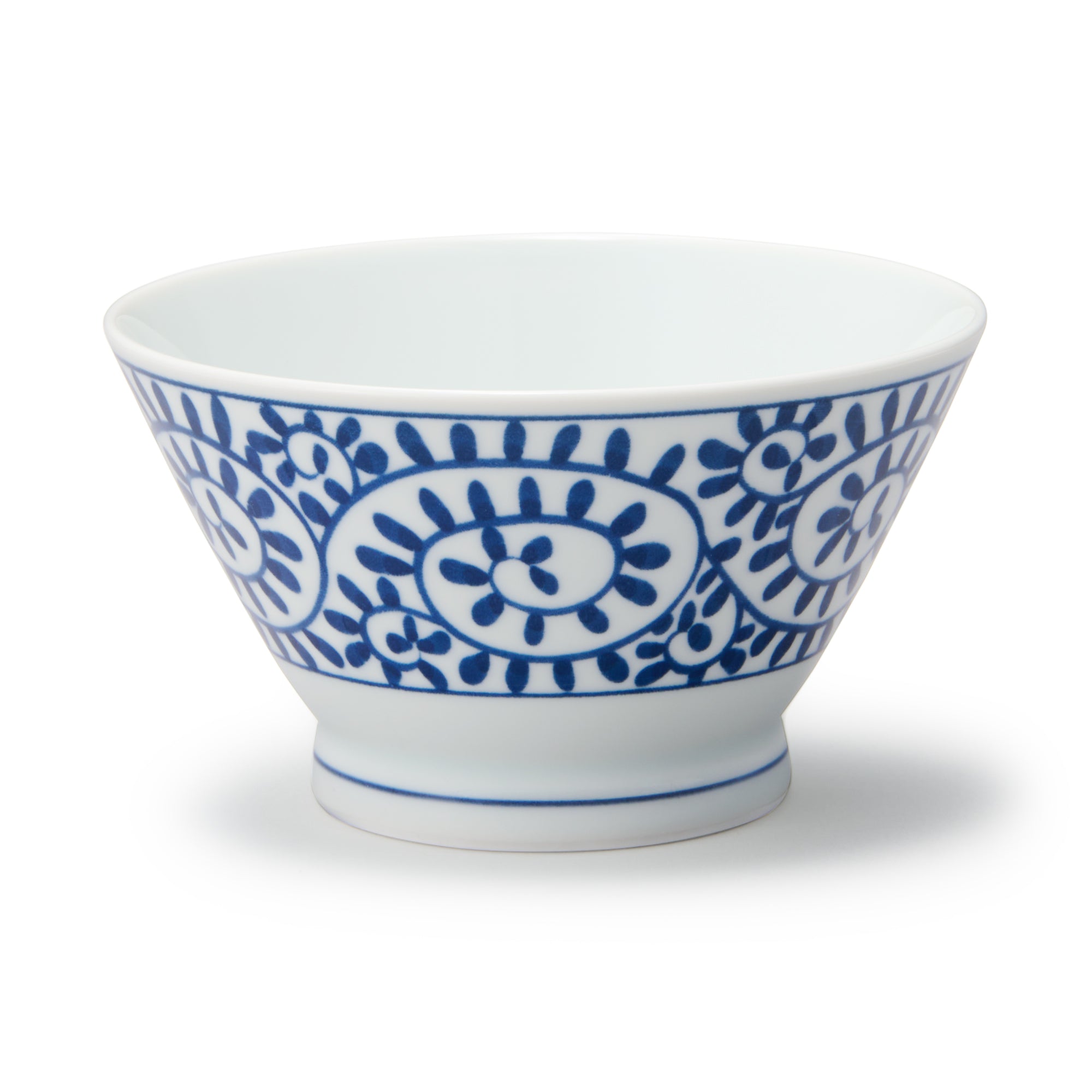 Hasami Ware Rice Bowl - Arabesque Pattern