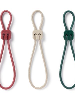 Rubber Tie-Down Strap 3 Pack - Red. Beige. Green