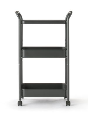 Steel Pipe Wheeled Rack Utility Cart - Dark Gray