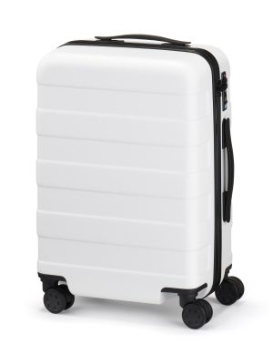 Adjustable Handle Hard Shell Suitcase 36L - White | Carry-On