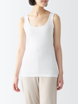 Women's Moisture Wicking Cotton Tank Top with Sweat Pads