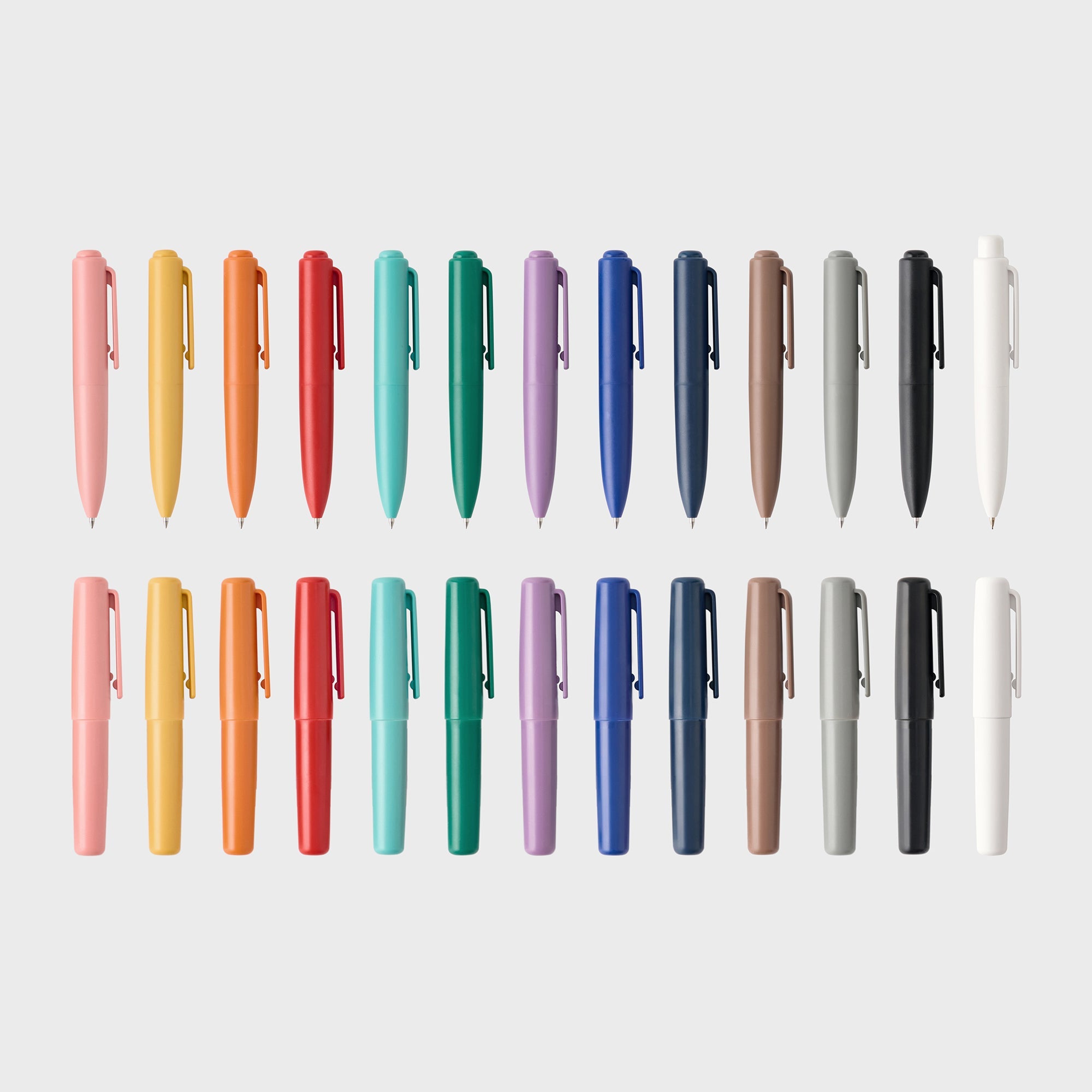 Compact Gel Ink Ballpoint Pen Knock Type 0.5 mm - Yellow - Image 9