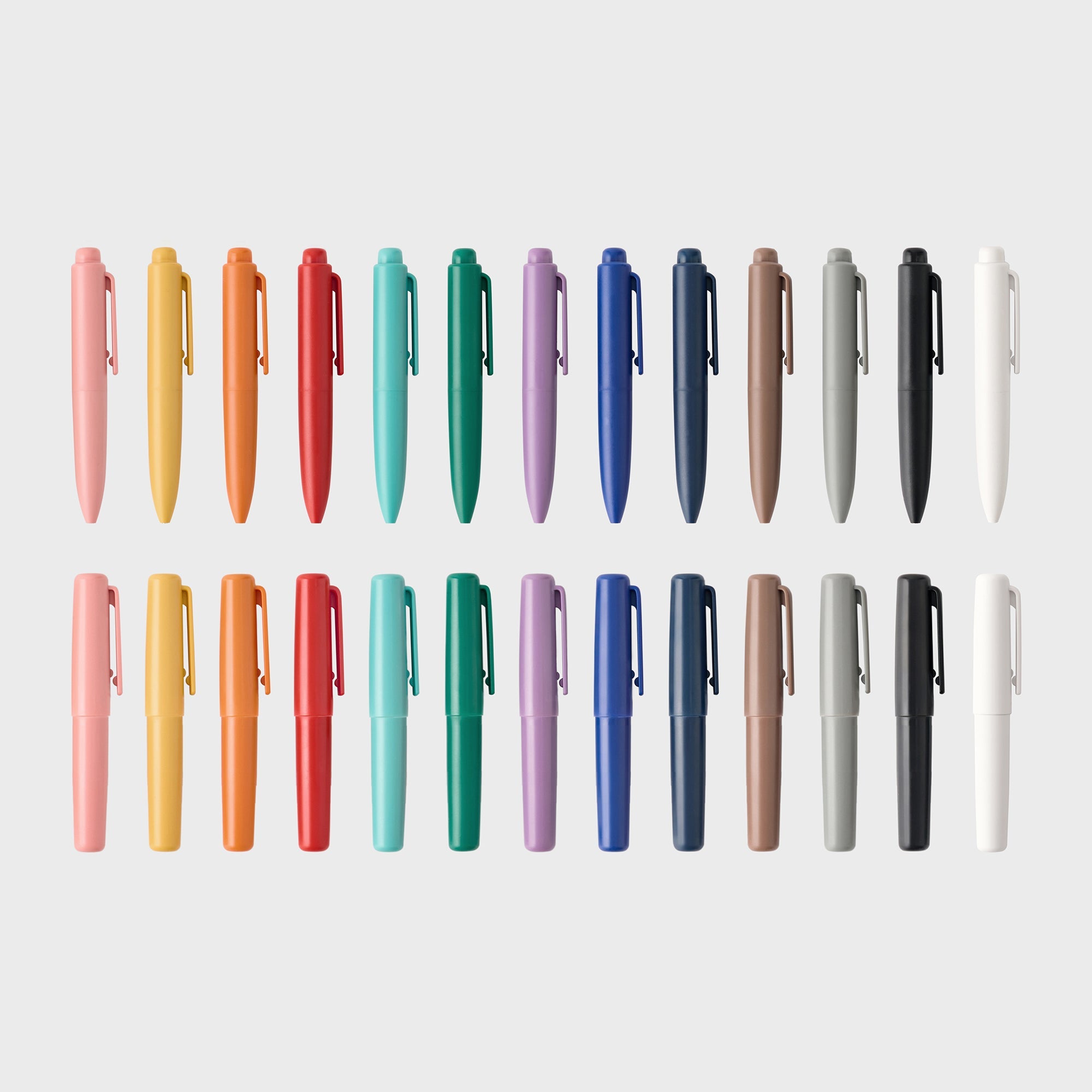 Compact Gel Ink Ballpoint Pen Knock Type 0.5 mm - Yellow - Image 10